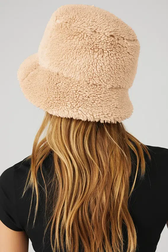 Kapelusz typu bucket Foxy Sherpa – kolor camel