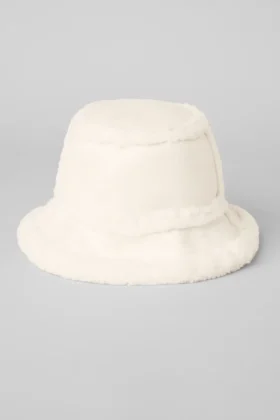 Kapelusz typu bucket Winterfun – kolor kości słoniowej