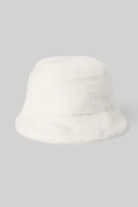 Kapelusz typu bucket z sztucznego futra – Ivory