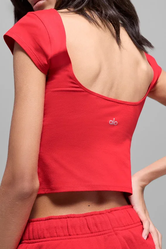 Koszulka Alosoft Back for More – jaskrawoczerwona