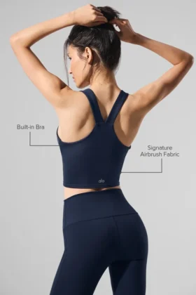 Koszulka bez rękawów Airbrush Real Bra – Navy