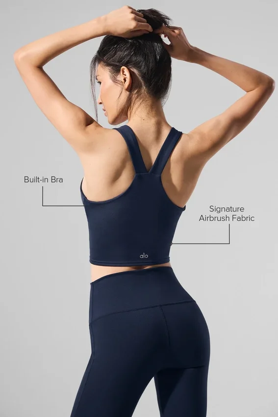 Koszulka bez rękawów Airbrush Real Bra – Navy