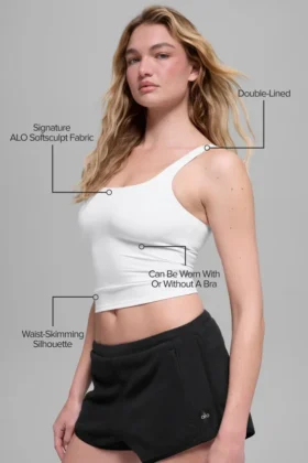 Koszulka bez rękawów Alo Softsculpt Precision – biała
