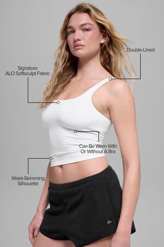 Koszulka bez rękawów Alo Softsculpt Precision – biała