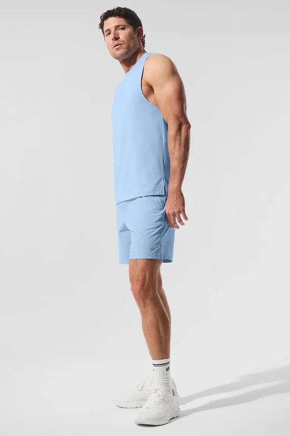 Koszulka bez rękawów Alo Vapor Muscle – kolor Seashell Blue
