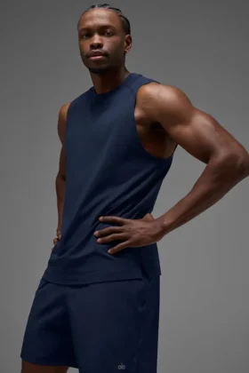 Koszulka bez rękawów Alo Vapor Muscle Tank – Navy