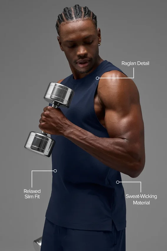 Koszulka bez rękawów Alo Vapor Muscle Tank – Navy