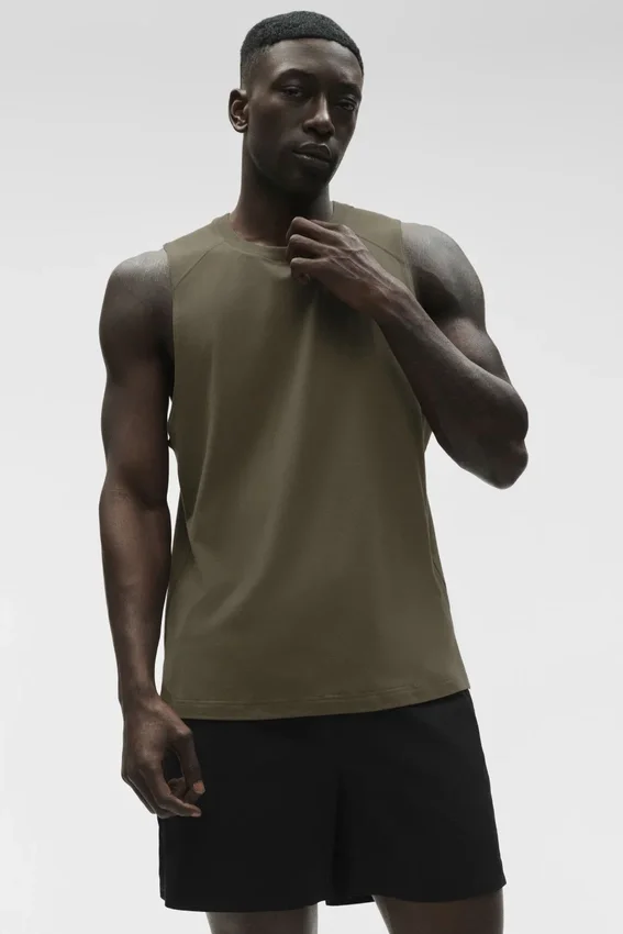Koszulka bez rękawów Alo Vapor Muscle Tank – Olive Tree