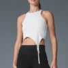 Koszulka bez rękawów Alosoft Ribbed Revelation – biała