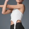 Koszulka bez rękawów Alosoft Ribbed Revelation – biała