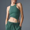 Koszulka bez rękawów Alosoft Ribbed Revelation – kolor Winter Ivy
