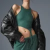 Koszulka bez rękawów Alosoft Ribbed Revelation – kolor Winter Ivy