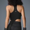 Koszulka bez rękawów Ribbed Alosoft Revelation – czarna