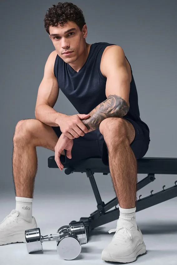 Koszulka bez rękawów Triumph Muscle – granatowa