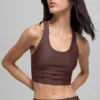 Koszulka bez rękawów z wbudowanym biustonoszem Airlift Super Sleek – kolor Brownstone