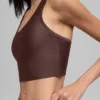Koszulka bez rękawów z wbudowanym biustonoszem Airlift Super Sleek – kolor Brownstone