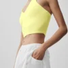 Koszulka na ramiączkach Real Bra z wbudowanym biustonoszem Airbrush – kolor Sunshine