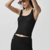 Koszulka na ramiączkach Sweater Sunlit – czarna