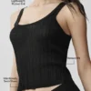 Koszulka na ramiączkach Sweater Sunlit – czarna