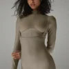 Koszulka narciarska Airlift Winter Warm Mesh Ski Time z długim rękawem – kolor jasne kakao