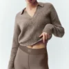 Koszulka polo z kaszmiru Northstar – kolor Alpine Cocoa Heather
