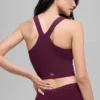Koszulka Real Bra na ramiączkach z efektem Airbrush – Burgundy