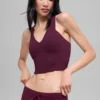 Koszulka Real Bra na ramiączkach z efektem Airbrush – Burgundy