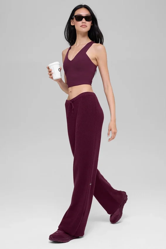 Koszulka Real Bra na ramiączkach z efektem Airbrush – Burgundy