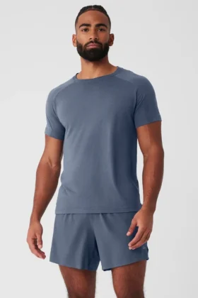 Koszulka Triumph Raglan – kolor Bluestone