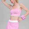 Koszulka z biustonoszem Airbrush Streamlined – Candy Heart Pink/White