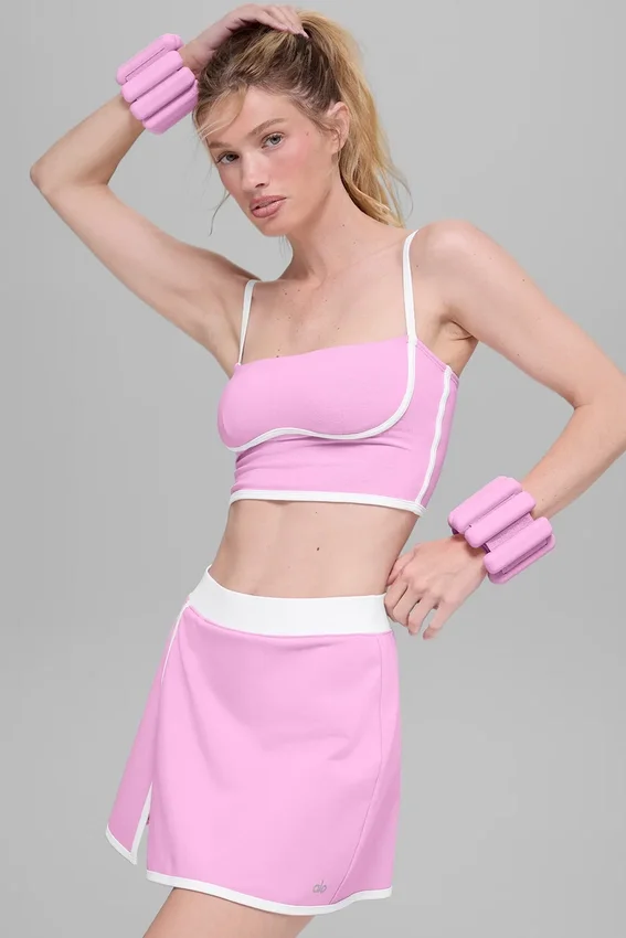 Koszulka z biustonoszem Airbrush Streamlined – Candy Heart Pink/White