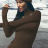 Koszulka z długim rękawem Airlift Winter Warm z zamkiem 1/4 – kolor espresso
