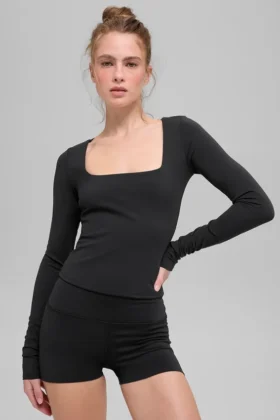 Koszulka z długim rękawem Alo Softsculpt Precision – czarna