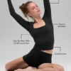 Koszulka z długim rękawem Alo Softsculpt Precision – czarna