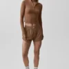 Koszulka z długim rękawem Alo Softsculpt Precision z zamkiem 1/4 – brązowa „Sun Kissed”