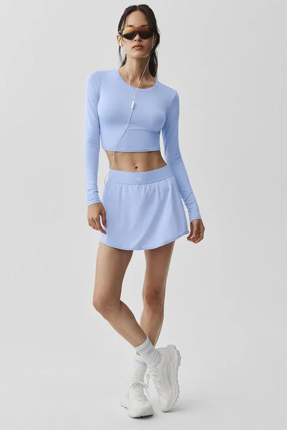 Koszulka z długim rękawem Alosoft Crop Finesse – jasnoniebieski