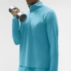 Koszulka z długim rękawem Conquer 1/4 Zip Reform – Blue Breeze