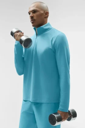 Koszulka z długim rękawem Conquer 1/4 Zip Reform – Blue Breeze