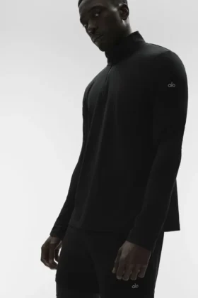 Koszulka z długim rękawem Conquer 1/4 Zip Reform – czarna