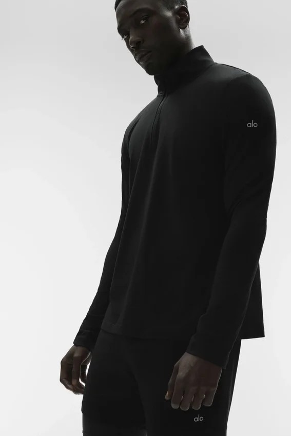 Koszulka z długim rękawem Conquer 1/4 Zip Reform – czarna