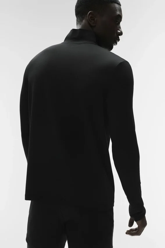 Koszulka z długim rękawem Conquer 1/4 Zip Reform – czarna