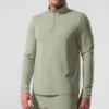 Koszulka z długim rękawem Conquer 1/4 Zip Reform – Limestone