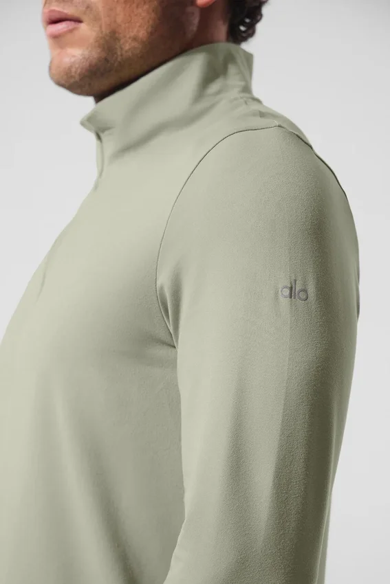 Koszulka z długim rękawem Conquer 1/4 Zip Reform – Limestone