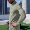 Koszulka z długim rękawem Conquer 1/4 Zip Reform – Limestone