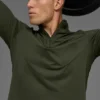 Koszulka z długim rękawem Conquer 1/4 Zip Reform – zielono-oliwkowa