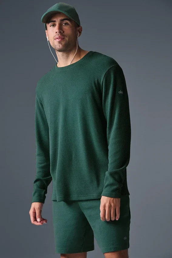 Koszulka z długim rękawem Elevate Waffle – Winter Ivy