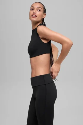 Koszulka z krótkim rękawem Alo Softsculpt Capped out – czarna