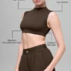 Koszulka z krótkim rękawem Alo Softsculpt Capped out – Espresso