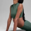 Koszulka z krótkim rękawem Alo Softsculpt Capped out – kolor Clover Green