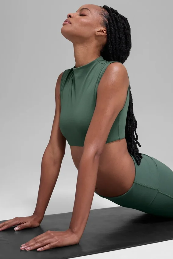 Koszulka z krótkim rękawem Alo Softsculpt Capped out – kolor Clover Green